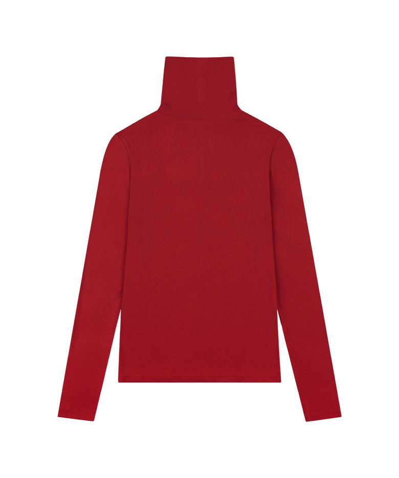 SITP5238 울 블렌드 베이직 터틀넥 탑_Red