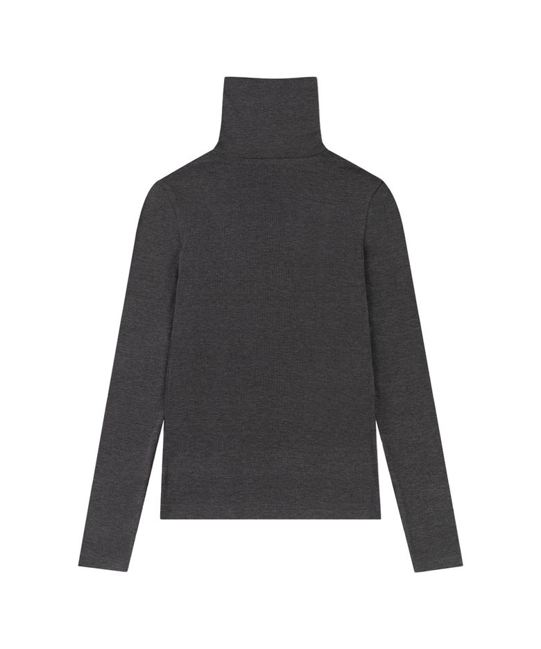 SITP5238 울 블렌드 베이직 터틀넥 탑_Charcoal