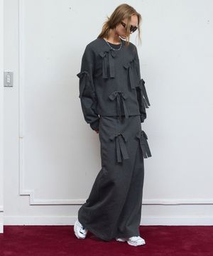 타이업 스커트_차콜