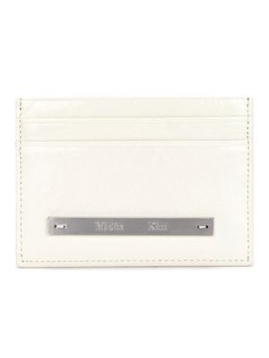 GLOSSY CARD WALLET IN IVORY