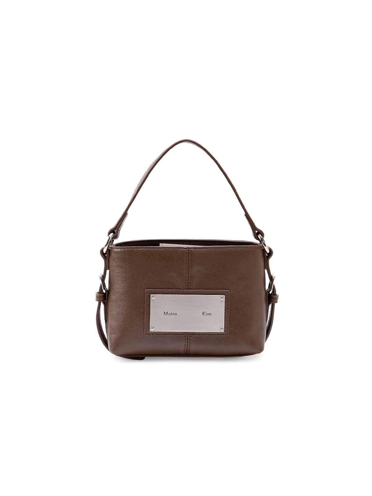 마뗑킴(MATIN KIM) HANDLE MINI CROSS BAG IN BROWN