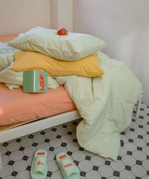 퓨어코튼 고밀도 60수 워싱 무봉제 이불베개세트 SS/Q 14컬러