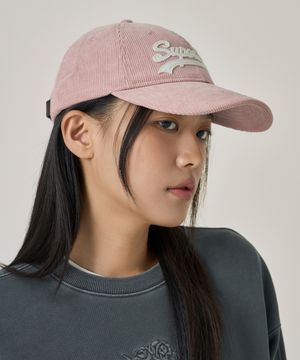 펠트 코듀로이 볼캡 핑크