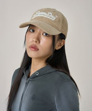 펠트 코듀로이 볼캡 베이지