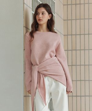 [5컬러] 캐시미어 울 스웨터 & 숄 세트