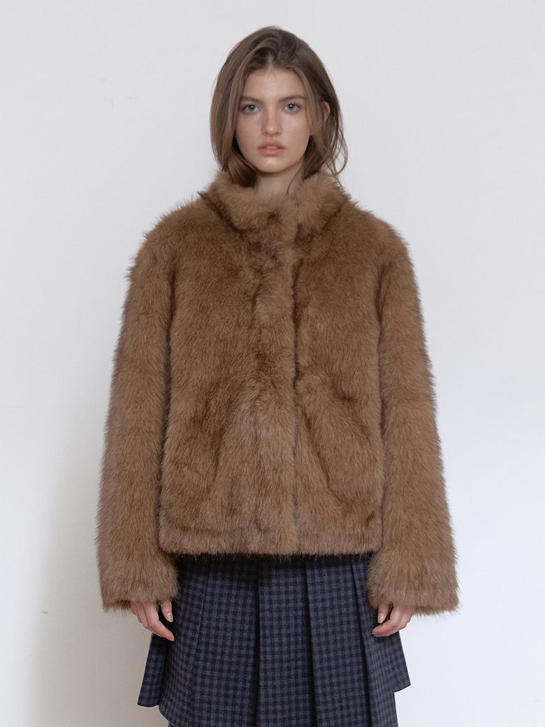 MIST TONE FUR JACKET (BROWN)