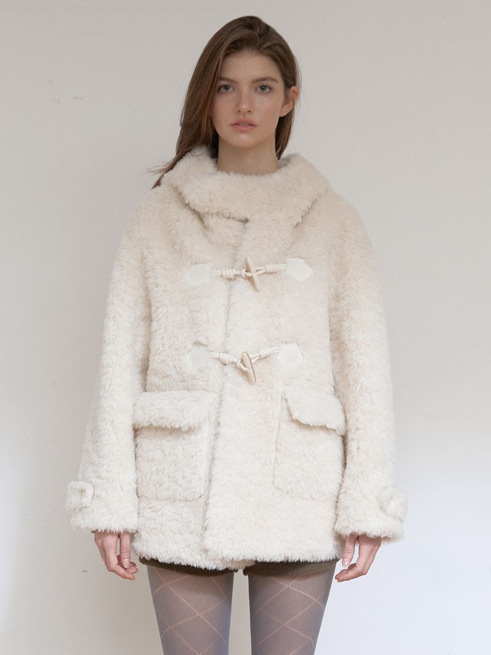 ジャケット・アウター ASURA WOOL SHEARLING HOODIE MUSTANG MUSINSA公式 | ASURA WOOL SHEARLING HOODIE MUSTANG (IVORY)