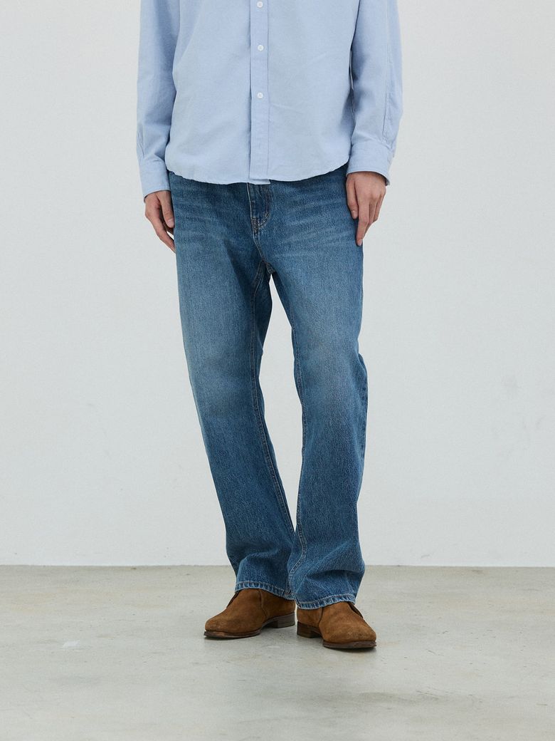 Regular Washed Denim - Indigo Blue