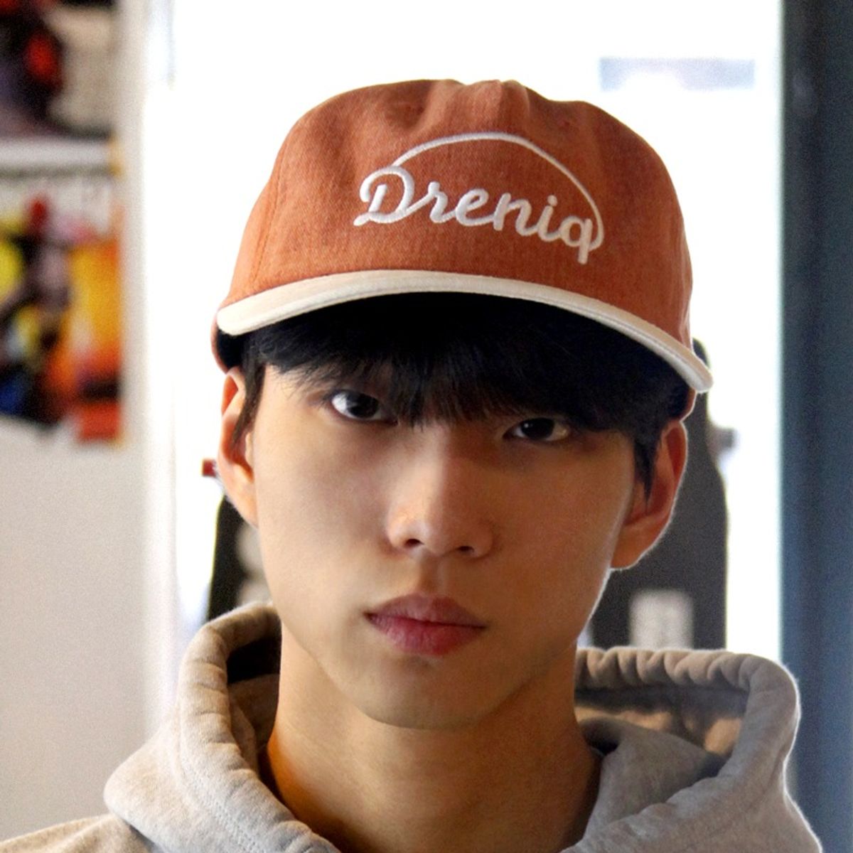 드리니끄(DRENIQ) 피치 투톤 플랫캡 오렌지