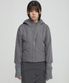 Hooded Asymmetrical Puffer Jacket (FL-053_Gray)