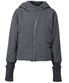 Hooded Asymmetrical Puffer Jacket (FL-053_Charcoal)