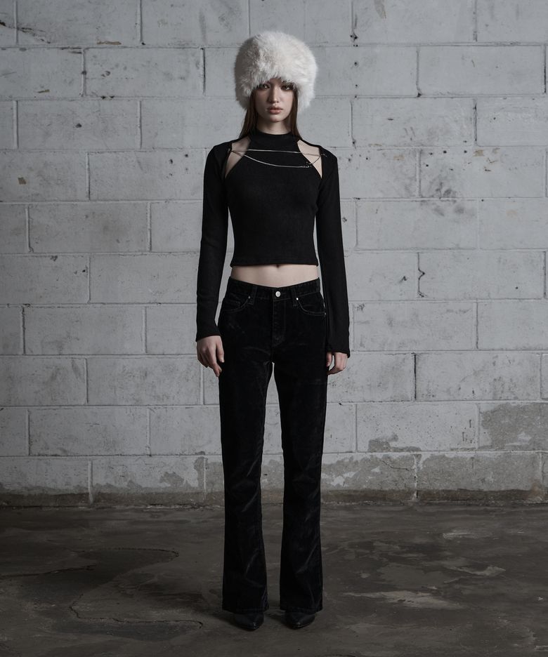 벨벳 글로우 팬츠 (black)