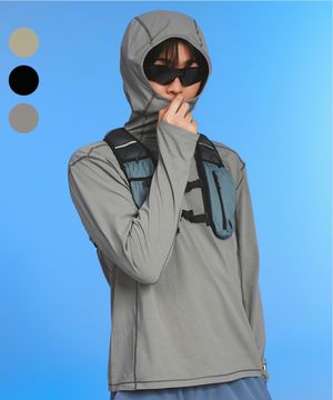 퀵드라이 루즈핏 스티치 후드풀오버 (3color)