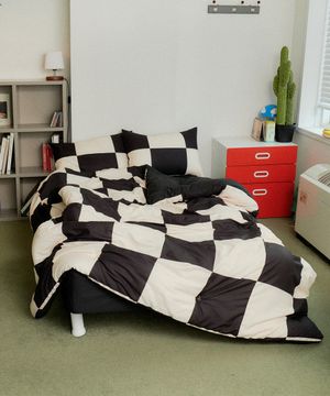 볼드 시그니처 패턴 항균 차렵이불세트 SS/Q 4컬러