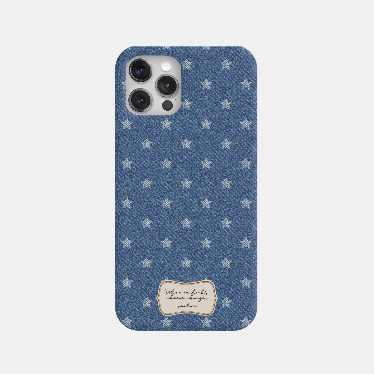 소유템(SOUTEM) Denim pattern Phone Case_Hard
