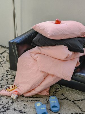 퓨어코튼 고밀도 60수 워싱 무봉제 이불커버베개세트 SS/Q 14컬러