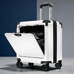 원터치 캐리어 버먼트 여행가방 캐리어 화이트 18인치