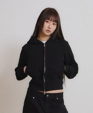 W Archive Side Slit Hood Zip-Up