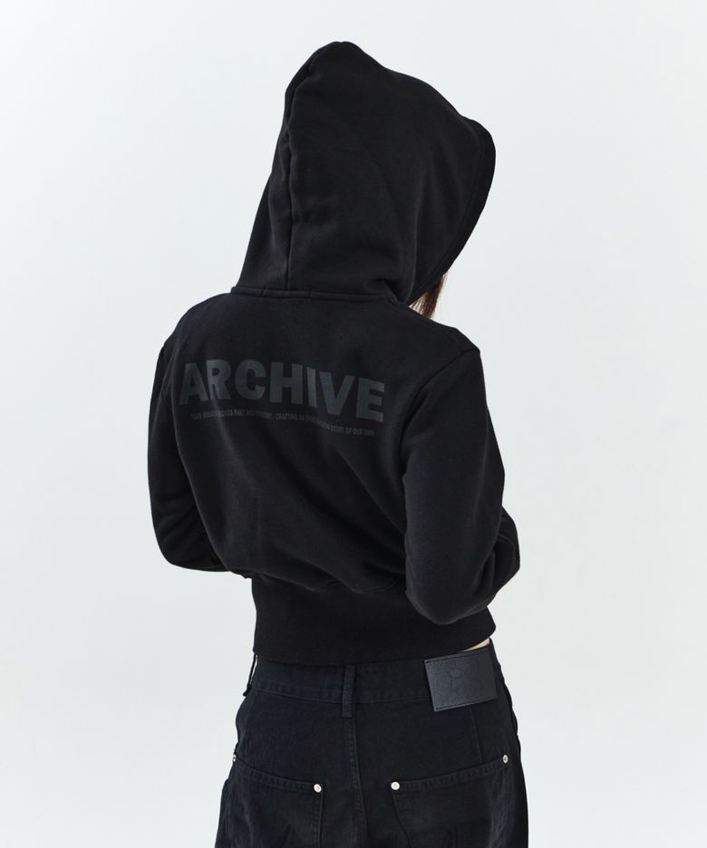 W Archive Side Slit Hood Zip-Up