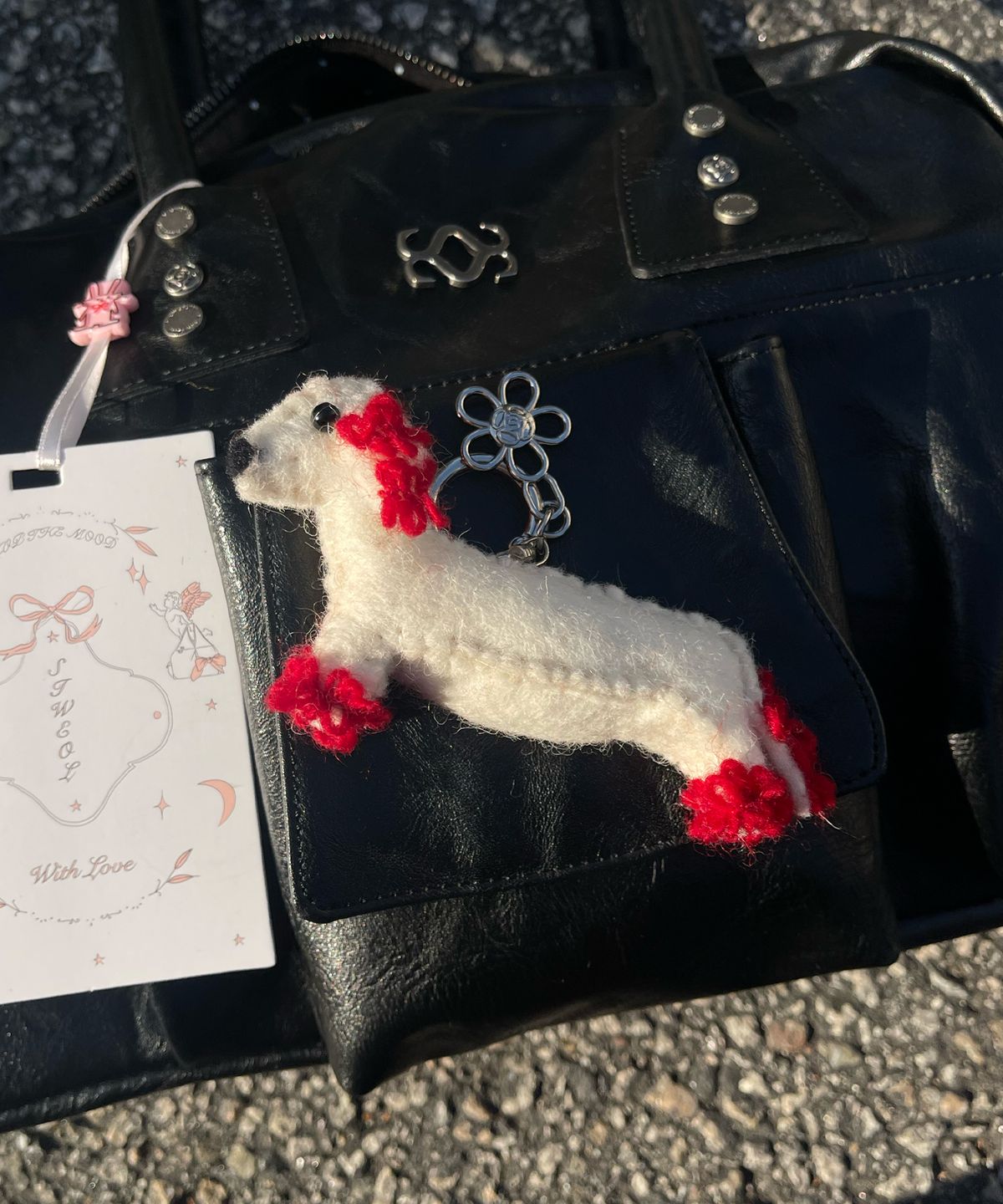 시월107(SIWL107) Worry Keyring (Ivory)