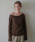 Bold Logo Alpaca Boat Knit - Brown