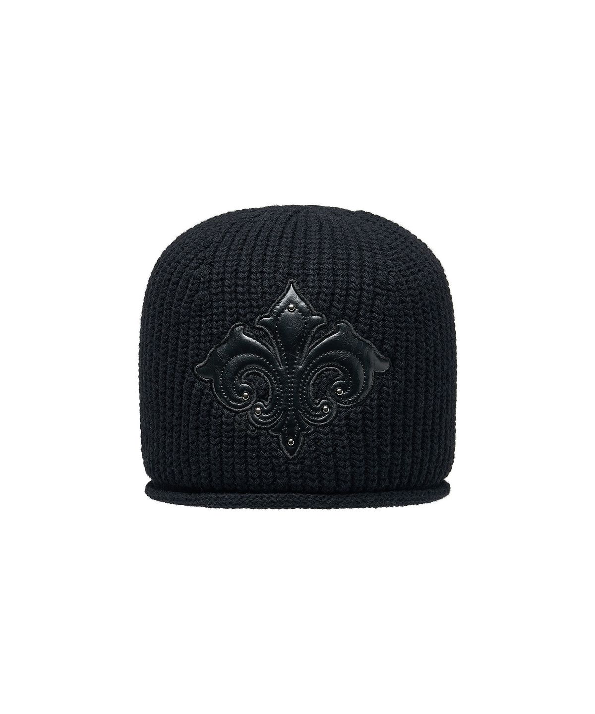 레씨토(LECYTO) Imperium Leather Patch Beanie_[Black]