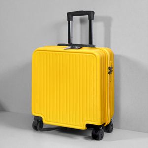 여행 가방 캐리어 메탈 스틸 옐로우 18인치 튼튼한 캐리어 기내용 a/s보증