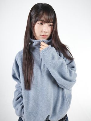 더블 플리스 아노락 Double Fleece Anorak (Blue Gray)