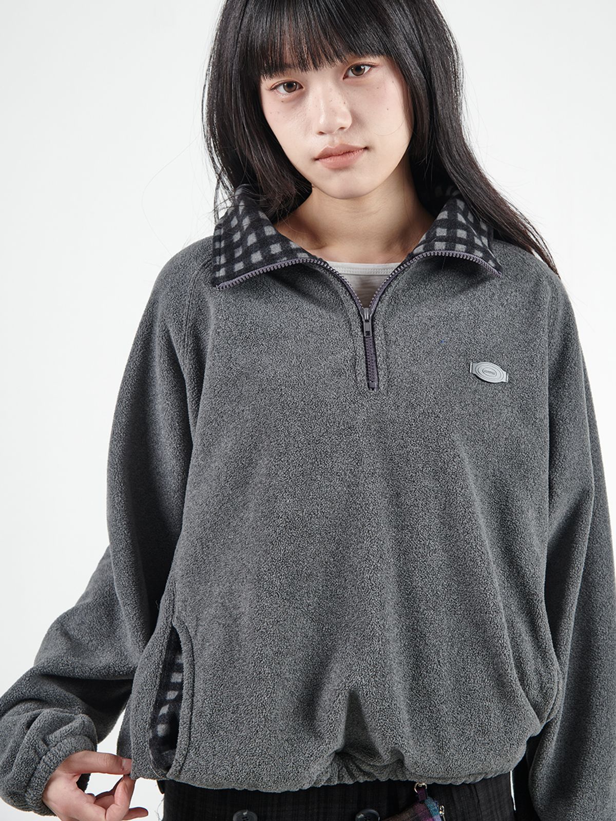 무음(MUWM) 더블 플리스 아노락 Double Fleece Anorak (Charcoal Black)