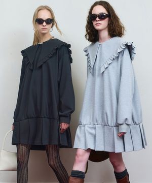 빅카라 드레스 (2 컬러)