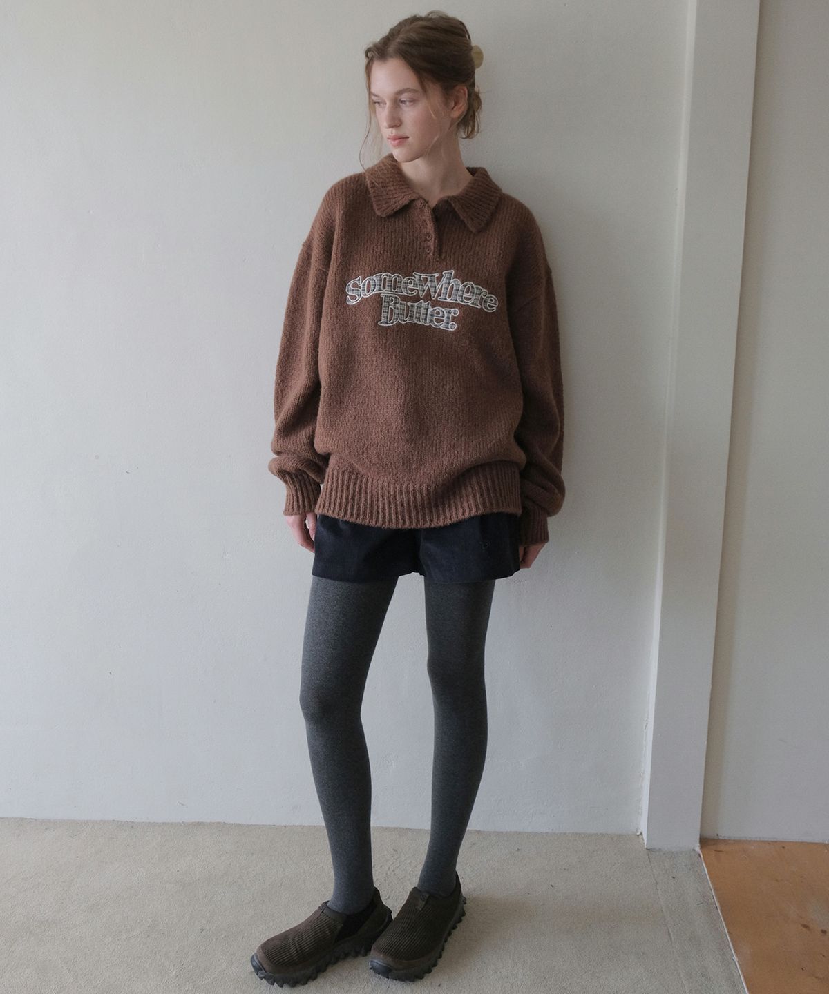 썸웨어버터(SOMEWHEREBUTTER) Corduroy Dave Short Pants - Navy