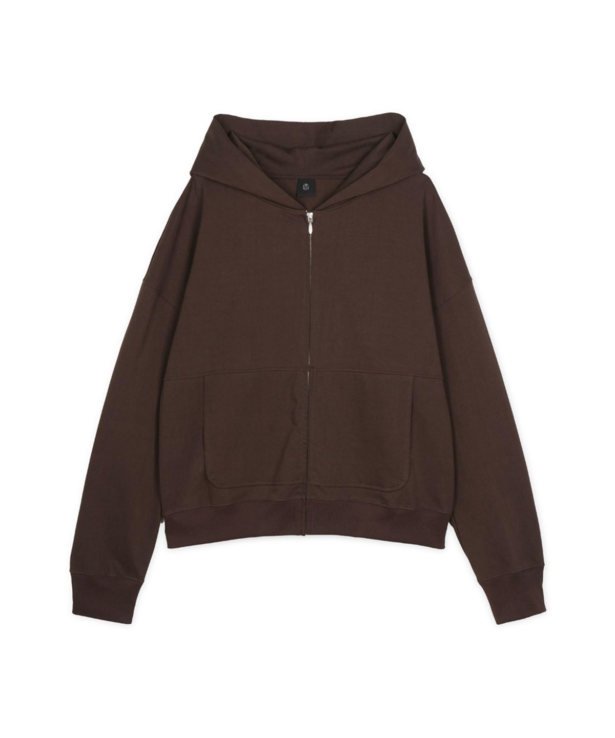 구보(GUVO) Light-duty zip-up hoodie, brown