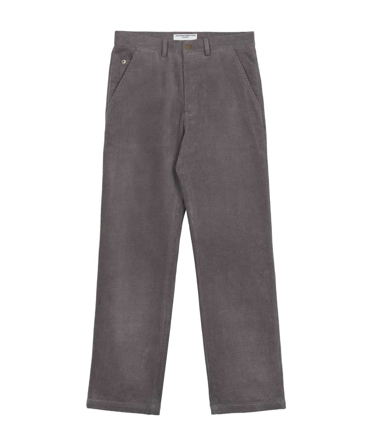 구보(GUVO) Corduroy straight pants, grey