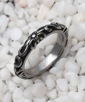 투톤 옵시디언 바인 BM257R1161  빈티지 반지