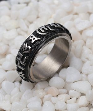 투톤 만트라 스핀 BM257R1158 빈티지 반지