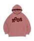 RODS 빅 로고 체크 후드티 (핑크)