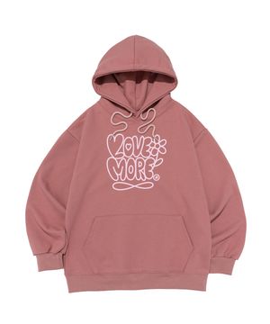 러브모어 그래픽 후드티 (핑크)