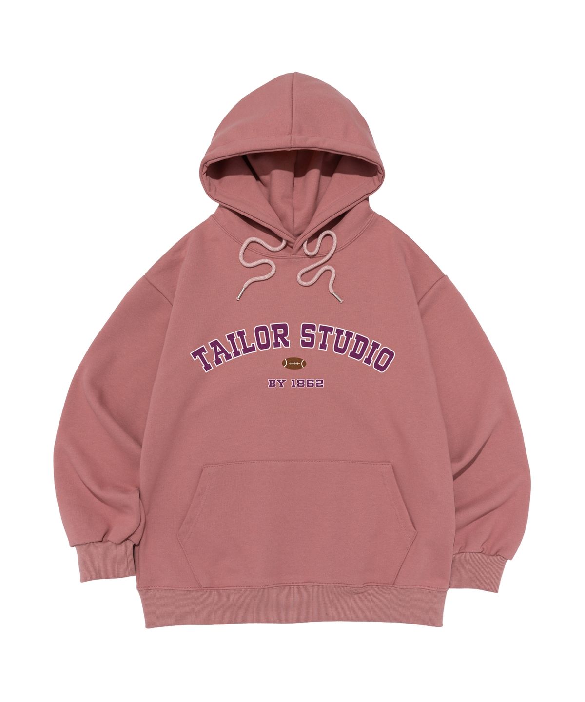 테일러 스튜디오(TAILOR STUDIO) [기모/NO기모] 컬리지 아치 로고 후드 (핑크)