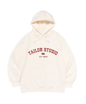 컬리지 아치 로고 후드 (아이보리)