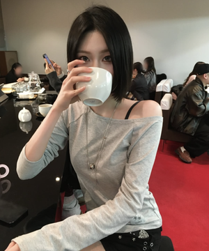 리브 오프숄더 나그랑 긴팔 티 (3컬러)