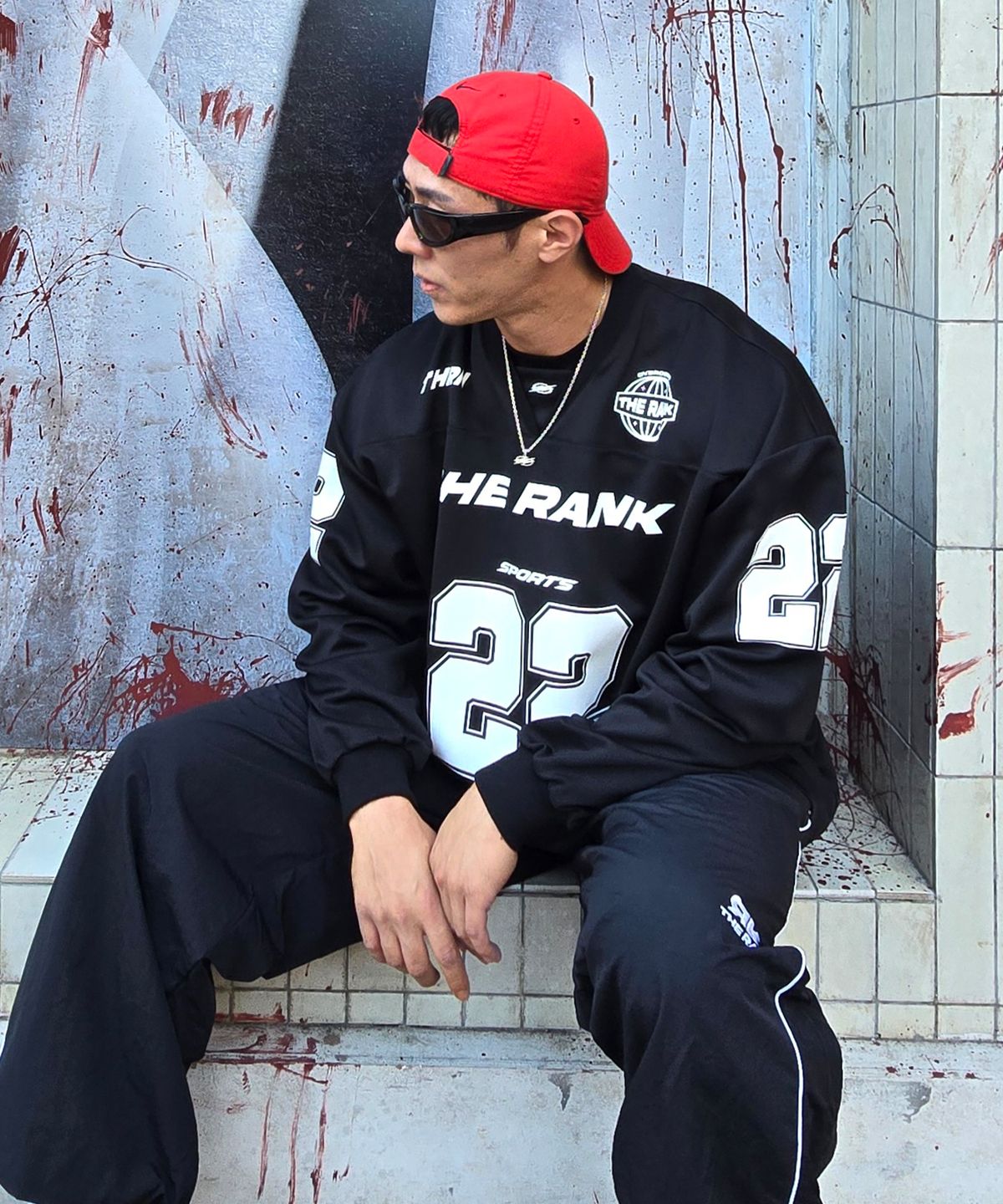 더랭크(THERANK) GLIDE SPORTS FOOTBALL JERSEY [BLACK]