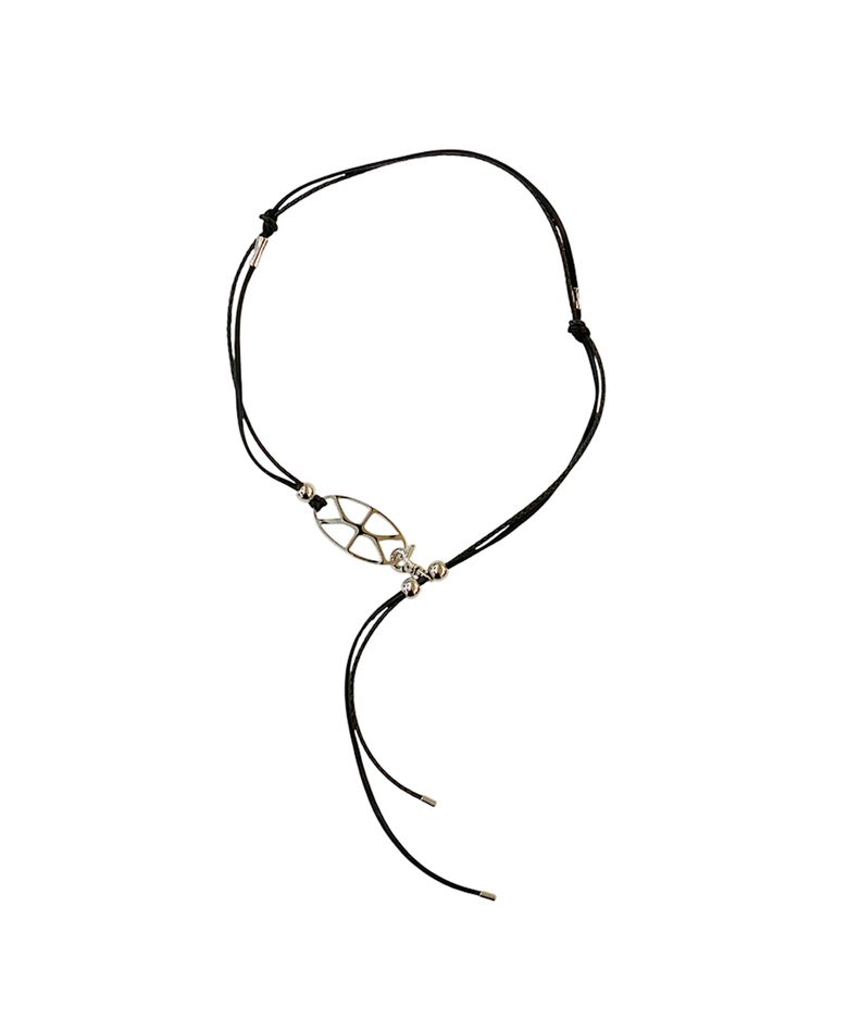 Leather Line Necklace Bracelet