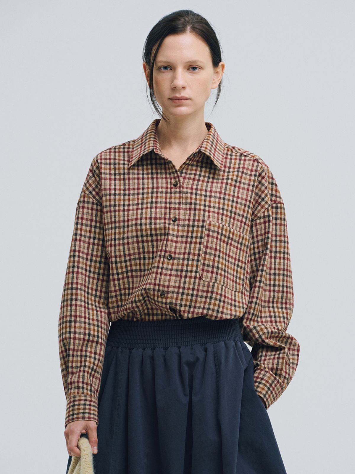 시엔느(SIENNE) Notre Wool Shirt (Brown)