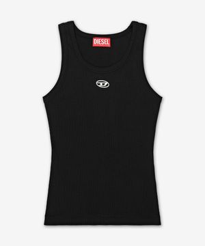 T-안키-OD 민소매 티셔츠 - 캐비어 블랙 / A199080JMBA900