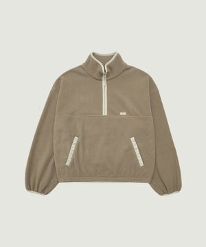 HAILEY FLEECE HALF ZIP-UP (BEIGE)