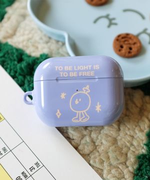 캐리라이트 렌지 라벤더 유광 하드 에어팟 케이스