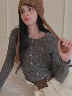 Button Ribbed Duo Top