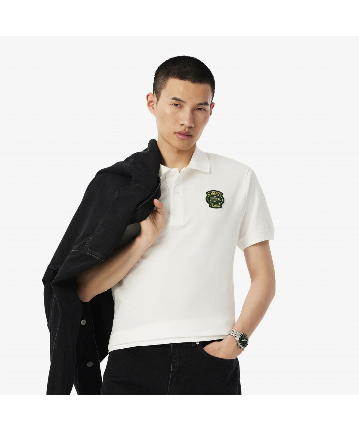 라코스테(LACOSTE) 남성 라코스테 뱃지 반팔 폴로셔츠 PH8307-55N 70V