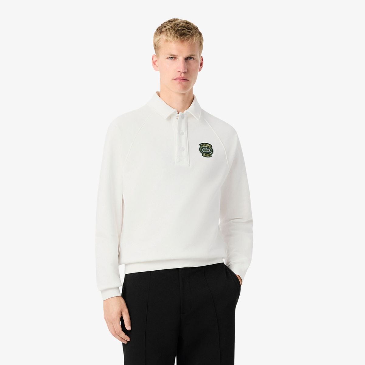 라코스테(LACOSTE) 남성 라코스테 뱃지 카라 스웻셔츠 SH8323-55N 70V