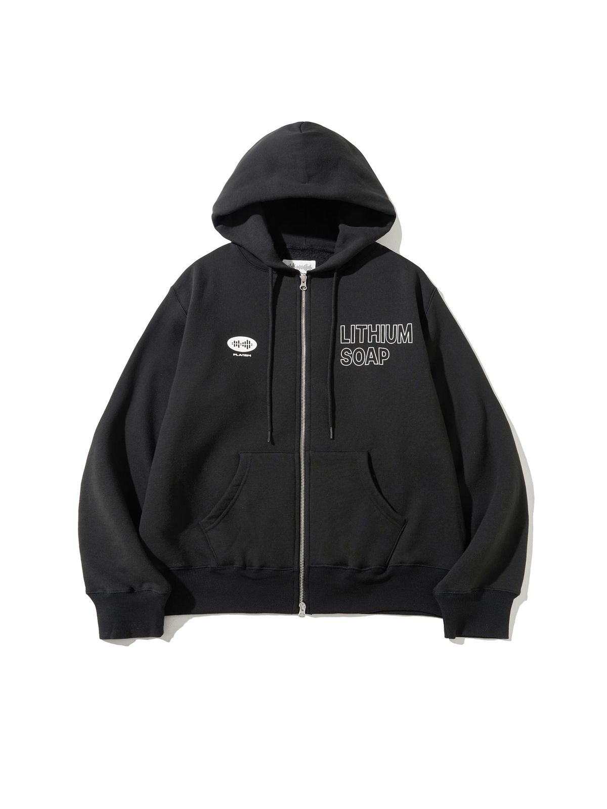플라비즘(PLAVISM) ZIP-UP HOODIE - BLACK